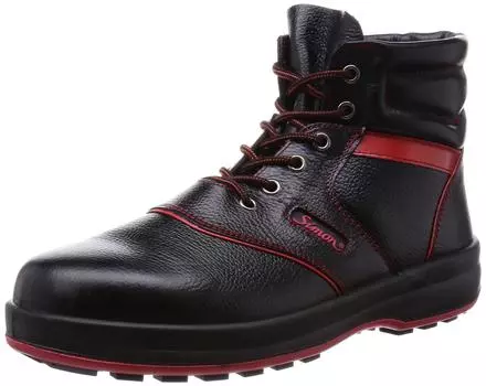 Кроссовки Safety Short JIS Slip SL22 R см 3E [Simon], Обувь, Пройдено, Безопасность, Комфорт, Сопротивление, Амортизация, Черный/Красный, 27.0