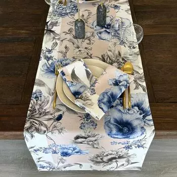 Кроссовки Sertex Home Синие Серые с цветочным узором