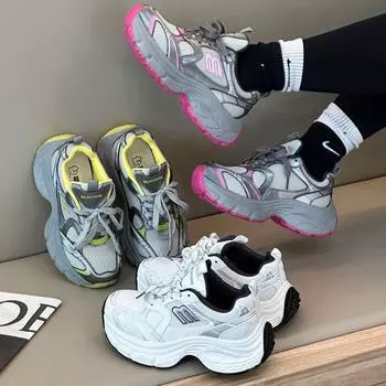 Кроссовки, сетчатая обувь, женские теннисные туфли на платформе и каблуке, женская обувь, дышащая толстая подошва, модные повседневные кроссовки Roses Me 35