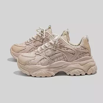 Кроссовки Школьная обувь Платформа Модная обувь Универсальная повседневная обувь для папы 35 бежевый