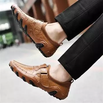 Кроссовки Slip On весна-осень, размер 42, повседневные, большого размера, ботинки, черно-белые, мужские, спортивные, продвинутые, оптовая продажа, беговые 6