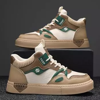 Кроссовки средней высоты мужские осень-зима 2024 новые повседневные универсальные мужские туфли корейская версия высокие спортивные модные туфли для студентов 39