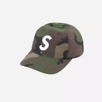 Кроссовки Supreme Seersucker S Logo с 6 панелями Woodland Camo 24SS