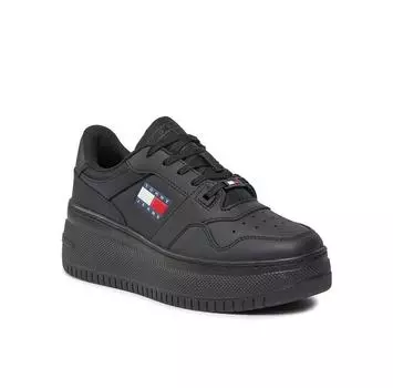 Кроссовки Tommy Jeans Sneakersy Tjw Retro Basket Flatform Ess EN0EN02506 Czarny