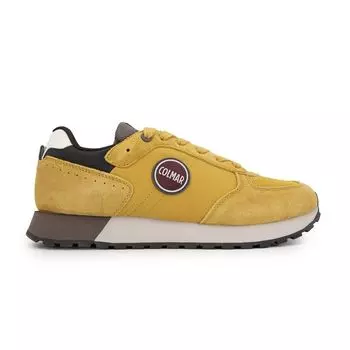 Кроссовки Travis из кожи горчичного цвета со шнуровкой для мужчин COLMAR 41 жёлтый