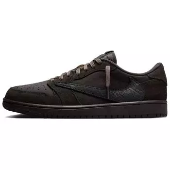 Кроссовки Travis Scott x Air Jordan 1 Retro Low OG SP Velvet Brown Unisex Dark-Mocha Black DM7866-202 35.5