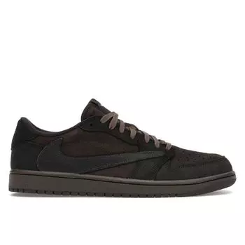 Кроссовки Travis Scott x Air Jordan 1 Retro Low OG SP Velvet Brown Unisex Dark-Mocha Black DM7866-202 35.5