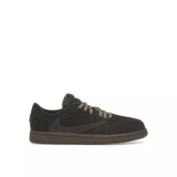 Кроссовки Travis Scott x Air Jordan 1 Retro Low OG SP PS Velvet Brown Kids, темно-мокко, черные DO5442-202 31