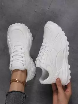 Кроссовки TUINANLE женские дышащие модные кроссовки для бега удобная повседневная обувь унисекс мужские теннисные легкие спортивные кроссовки 36 белый