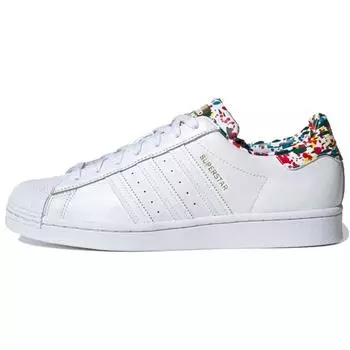 Кроссовки унисекс adidas Superstar White Splatter Cloud-White Gold-Metallic FY7704 42