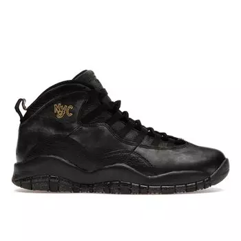 Кроссовки унисекс Air Jordan 10 Retro NYC Черный Черный-Темно-Серый-Металлик-Золотая Монета 310805-012