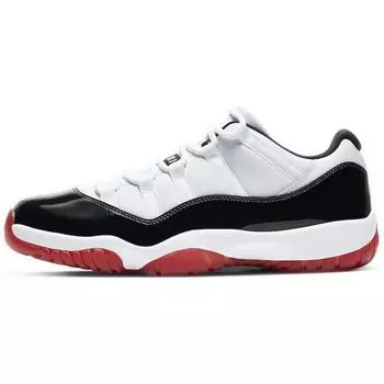 Кроссовки унисекс Air Jordan 11 Retro Low Concord-Bred Белый Университет-Красный Черный AV2187-160