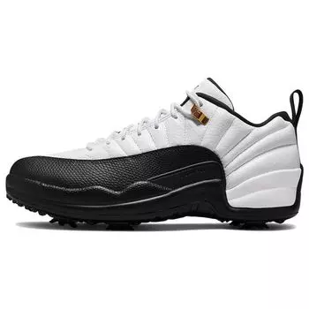 Кроссовки унисекс Air Jordan 12 Low Golf Taxi Белый металлик-золотой Черный DH4120-100 36
