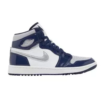 Кроссовки унисекс Air Jordan 1 High Golf Midnight Navy Blue White Wolf-Grey DQ0660-100 36