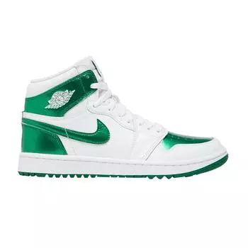 Кроссовки унисекс Air Jordan 1 High Golf Pine Green Белые DQ0660-130 36.5