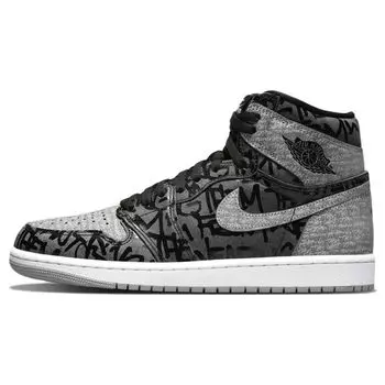 Кроссовки унисекс Air Jordan 1 High OG Rebellionaire Black White Particle-Grey 555088-036 35.5