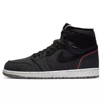 Кроссовки унисекс Air Jordan 1 High Zoom Crater Black Wolf-Grey Flash-Crimson CW2414-001