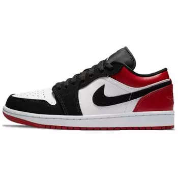 Кроссовки унисекс Air Jordan 1 Low Black Toe Red White Black-Gym-Red 553558-116