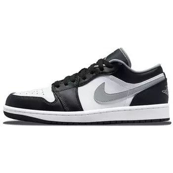 Кроссовки унисекс Air Jordan 1 Low Black Medium Grey Белые 553558-040 44.5