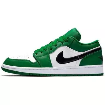 Кроссовки унисекс Air Jordan 1 Low Pine Green Черный Белый 553558-301 45