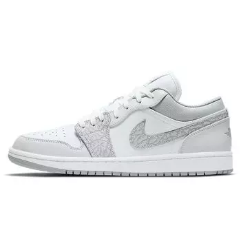 Кроссовки унисекс Air Jordan 1 Low Premium со слоновым принтом Серо-Белый Нейтрально-Серый DH4269-100 47.5