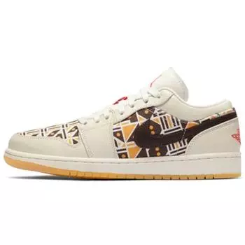 Кроссовки унисекс Air Jordan 1 Low Quai 54 2020 Cream Sail Team-Orange CZ4155-100