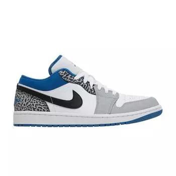 Кроссовки унисекс Air Jordan 1 Low SE True Blue Белый Черный Цементно-серый DM1199-140 47.5