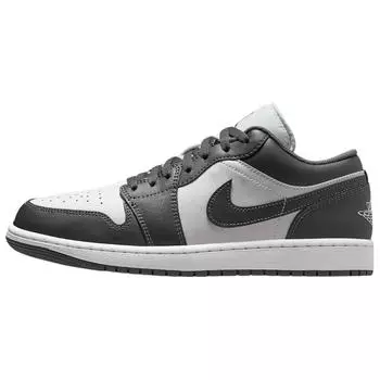 Кроссовки унисекс Air Jordan 1 Low серые белые 553558-044 47.5
