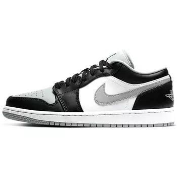 Кроссовки унисекс Air Jordan 1 Low Smoke Grey Черные Светло-Дымчато-Серые Белые 553558-039