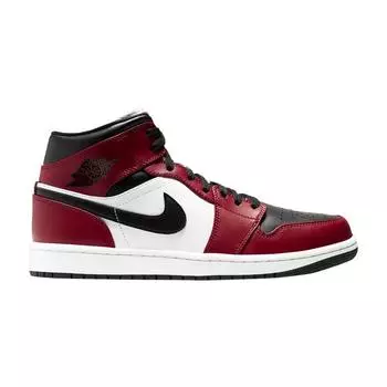 Кроссовки унисекс Air Jordan 1 Mid Chicago Black Toe Red Gym-Red White 554724-069 41