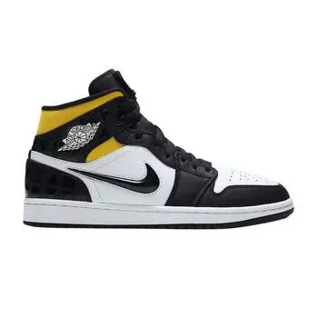 Кроссовки унисекс Air Jordan 1 Mid Quai 54 разноцветные черно-белые CJ9219-001