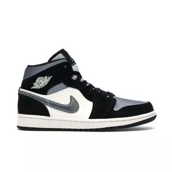 Кроссовки унисекс Air Jordan 1 Mid SE Satin Smoke Grey Black Sail 852542-011 43