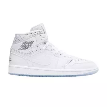Кроссовки унисекс Air Jordan 1 Mid Unit Totale Белый металлик-красный-бронзовый-полночно-темно-синий CI9100-100