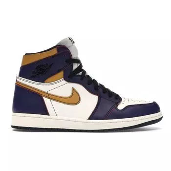 Кроссовки унисекс Air Jordan 1 Retro High SB LA To Chicago Purple Court-Purple Sail-University-Gold-Black CD6578-507 36.5