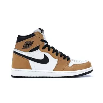 Кроссовки унисекс Air Jordan 1 Retro High OG Rookie of the Year Brown Gold-Harvest Black-Sail 555088-700