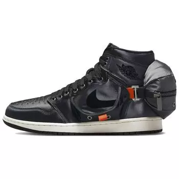 Кроссовки унисекс Air Jordan 1 Retro High Utility Stash черные антрацитовые с парусом DN4336-001 35.5