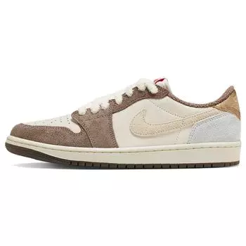 Кроссовки унисекс Air Jordan 1 Retro Low OG Year of the Rabbit Коричневые Palomino Metallic-Gold DV1312-200 42