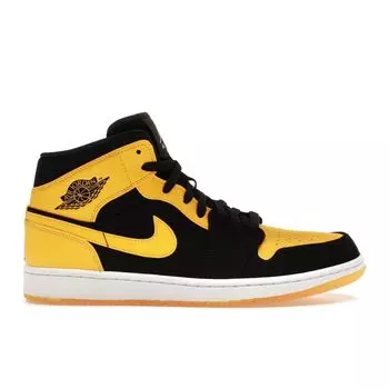Кроссовки унисекс Air Jordan 1 Retro Mid New Love 2017 Желтый Черный Varsity-Maize-White 554724-035