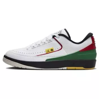 Кроссовки унисекс Air Jordan 2 Retro Low Quai 54 Белый Черный Университетский красный FN7686-100