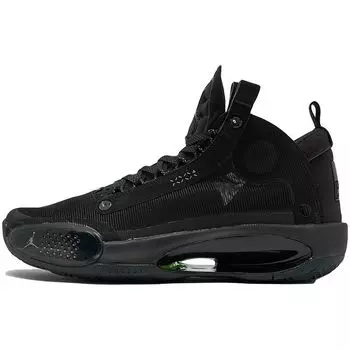Кроссовки унисекс Air Jordan 34 Black Cat Dark Smoke-Grey Electric-Green AR3240-003