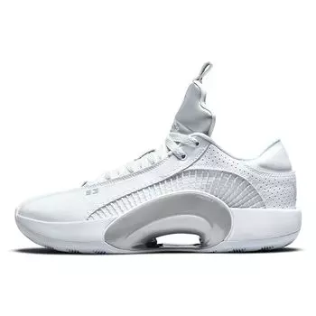 Кроссовки унисекс Air Jordan 35 Low PF белые металлик серебристого цвета CW2459-100 35.5