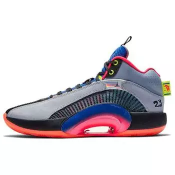Кроссовки унисекс Air Jordan 35 SP TP PF Center of Gravity Grey Glacier-Grey Laser-Crimson DC1493-001
