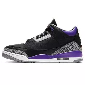 Кроссовки унисекс Air Jordan 3 Retro Court Purple Черный цементно-серый белый CT8532-050 36.5