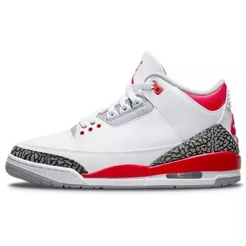 Кроссовки унисекс Air Jordan 3 Retro Fire Red 2022 Белый цементно-серый Черный DN3707-160 46