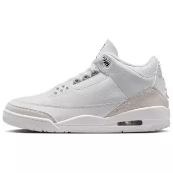 Кроссовки унисекс Air Jordan 3 Retro Pure Money 2025 Белые Металлик-серебристый CT8532-111 47.5