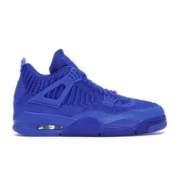 Кроссовки унисекс Air Jordan 4 Retro Flyknit Hyper Royal Синие Черные AQ3559-400