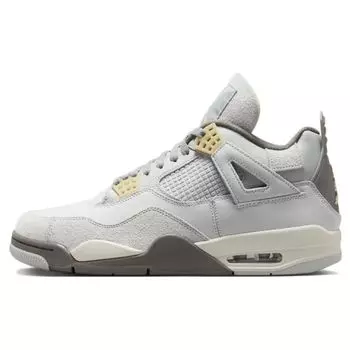 Кроссовки унисекс Air Jordan 4 Retro SE Craft Photon Dust серые бледно-ванильные с белым DV3742-021 47.5