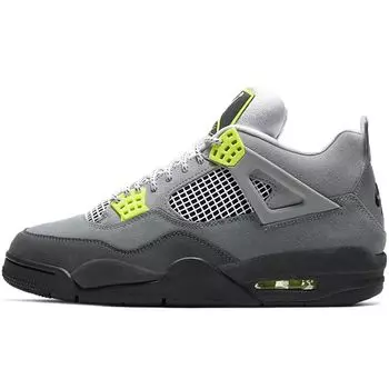Кроссовки унисекс Air Jordan 4 Retro SE Neon 95 Серые Cool-Grey Volt CT5342-007 43
