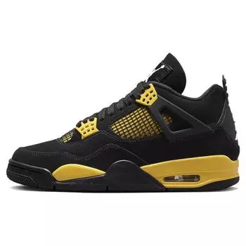 Кроссовки унисекс Air Jordan 4 Retro Thunder 2023 Black Tour-Yellow DH6927-017 47.5