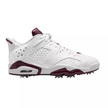 Кроссовки унисекс Air Jordan 6 Retro Low Golf NRG Bordeaux белые DV6796-116 44